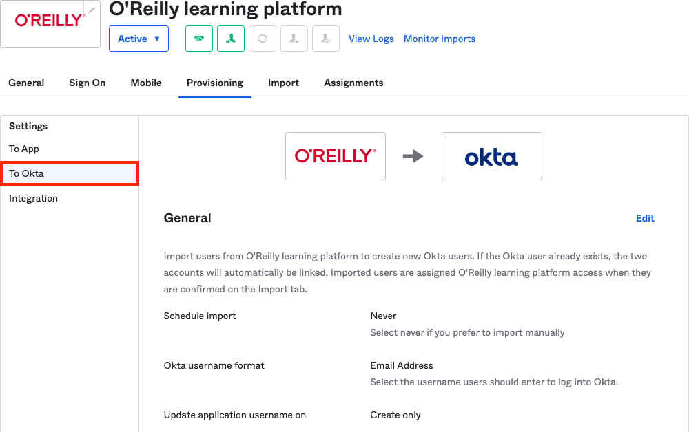 SCIM to Okta step 5